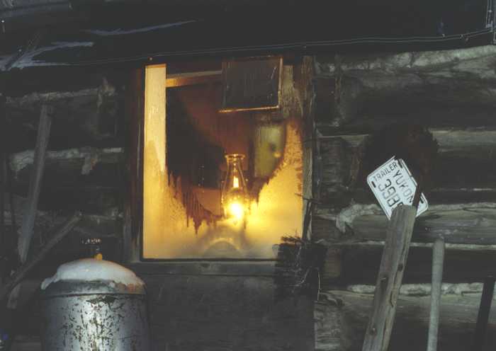 lantern in window