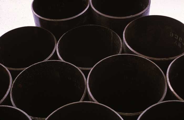 view from bottom up of pipes