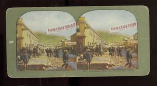 Stereoview # 731, View Down Front Street, Dawson City, Alaska