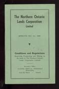 Conditions and Regulations Respecting Prospecting and Mining on Lands of the Northern Ontario Lands Corporation Ltd